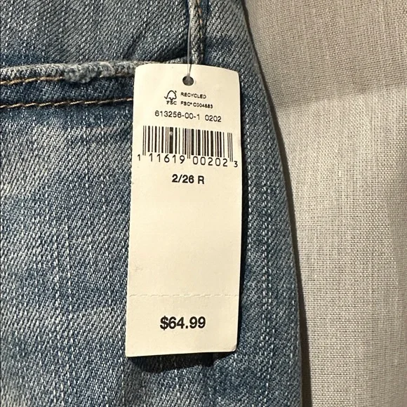 GAP Women's Boyfriend Jeans - Distressed Blue - Picture 2 of 6